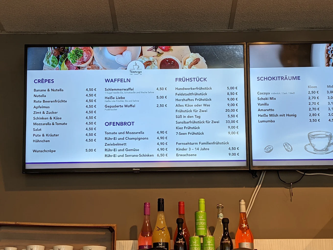 Nancys Café Snacks und Eis menu 5